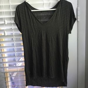 Women’s dark green stripped t shirt